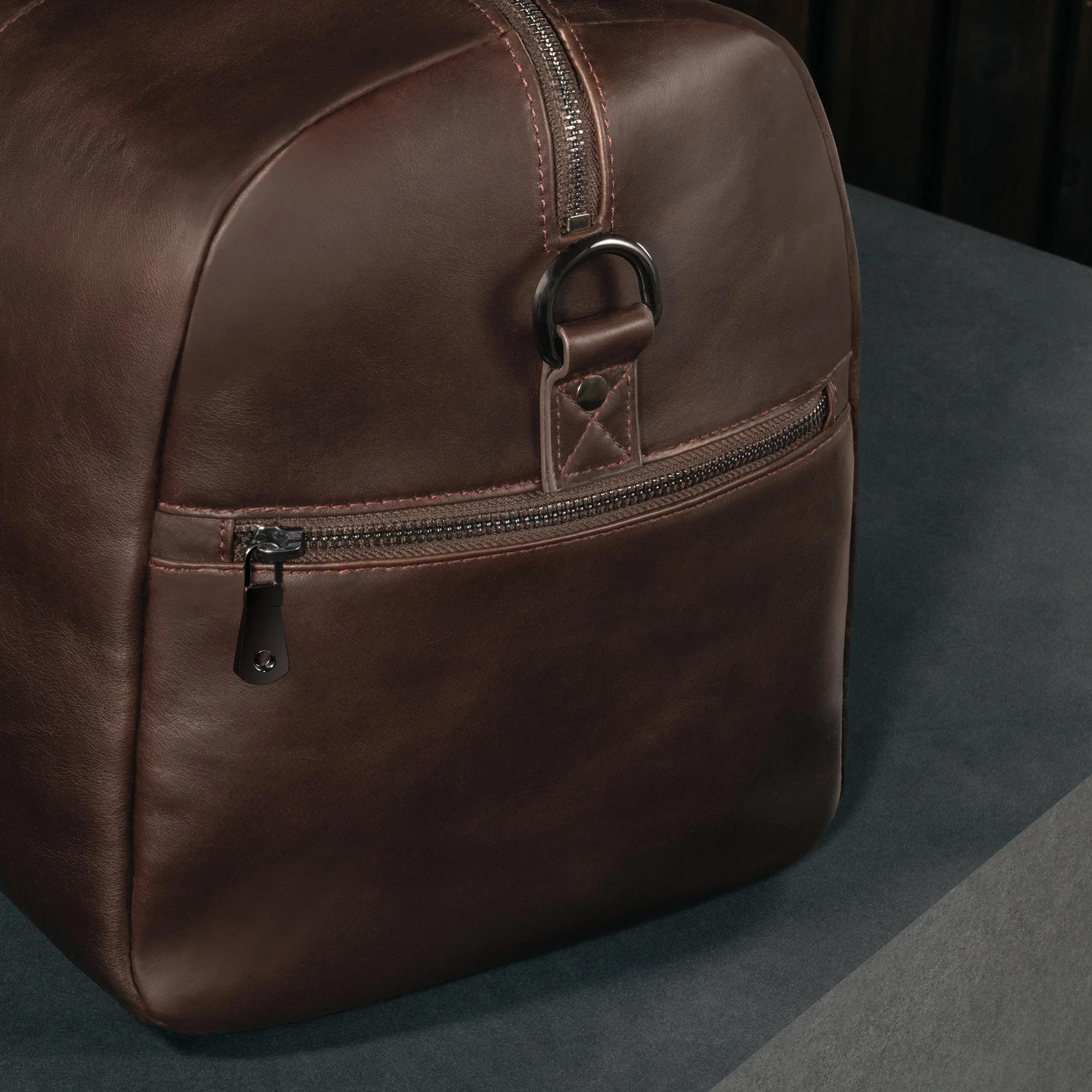 Leather Weekend Duffle Bag - Image 13