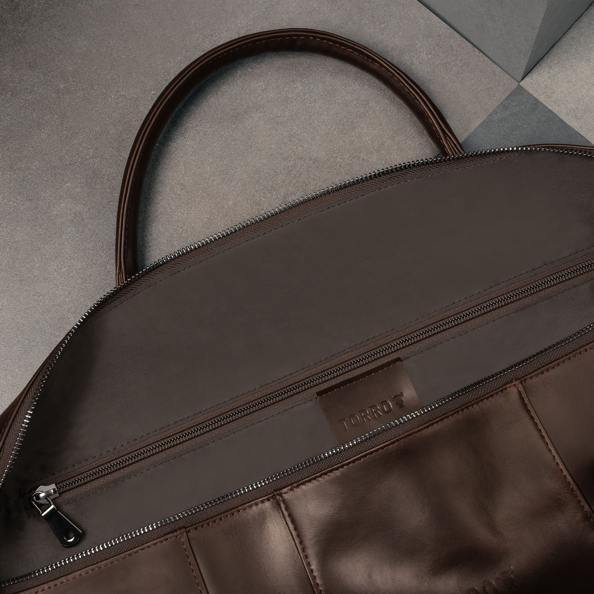Leather Weekend Duffle Bag - Image 14