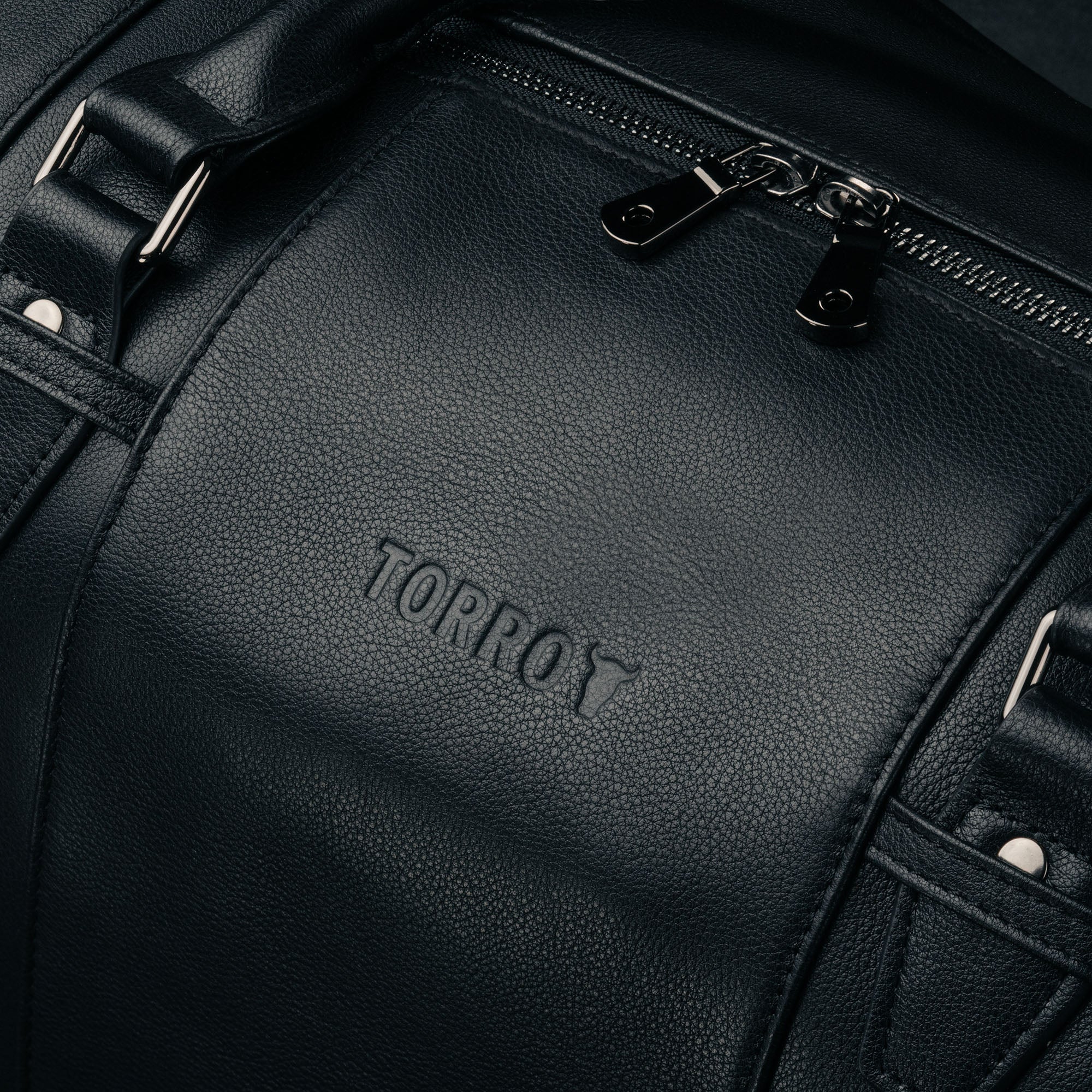 Leather Weekend Duffle Bag - Image 6