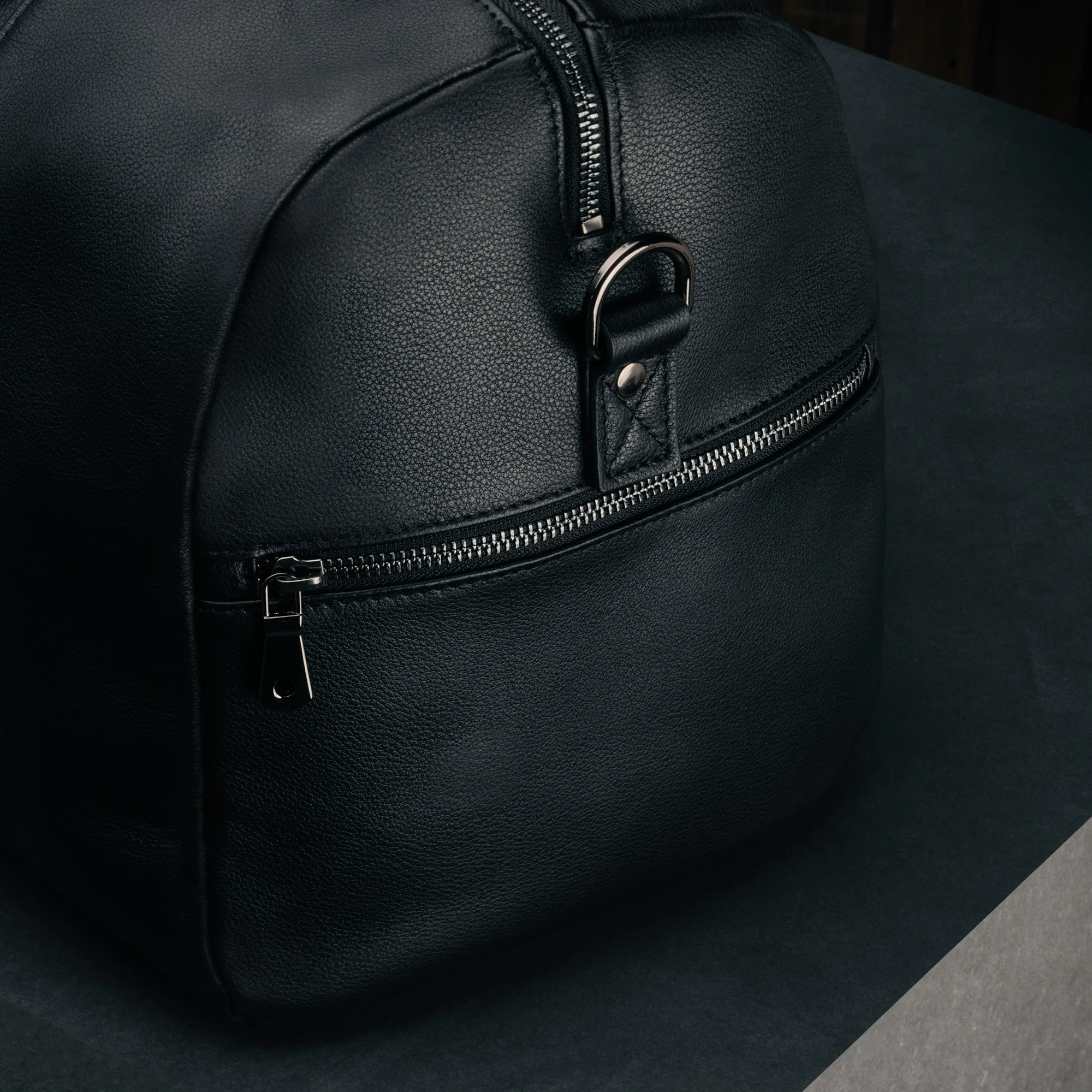 Leather Weekend Duffle Bag - Image 7
