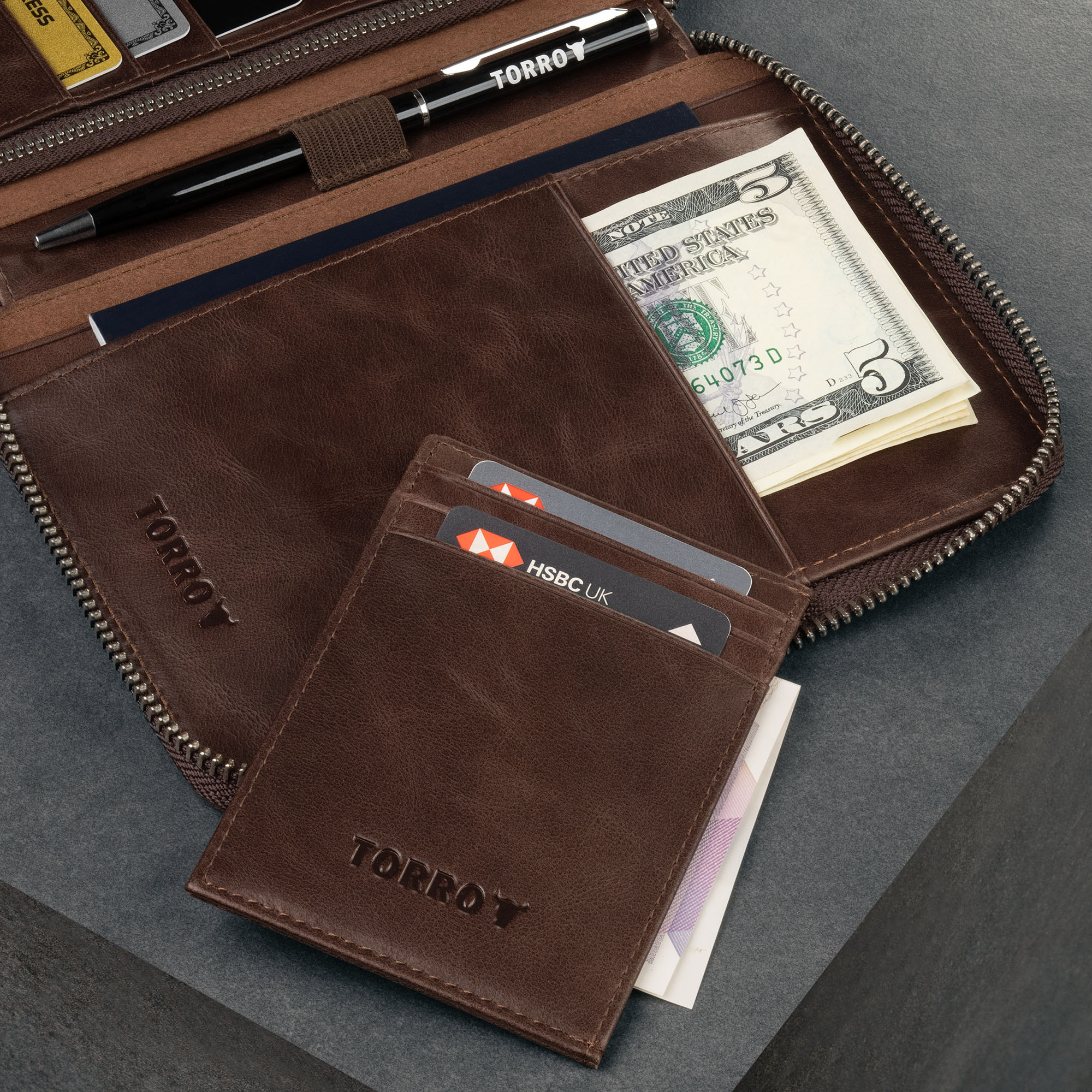 Leather Travel Wallet / Organiser - Image 12