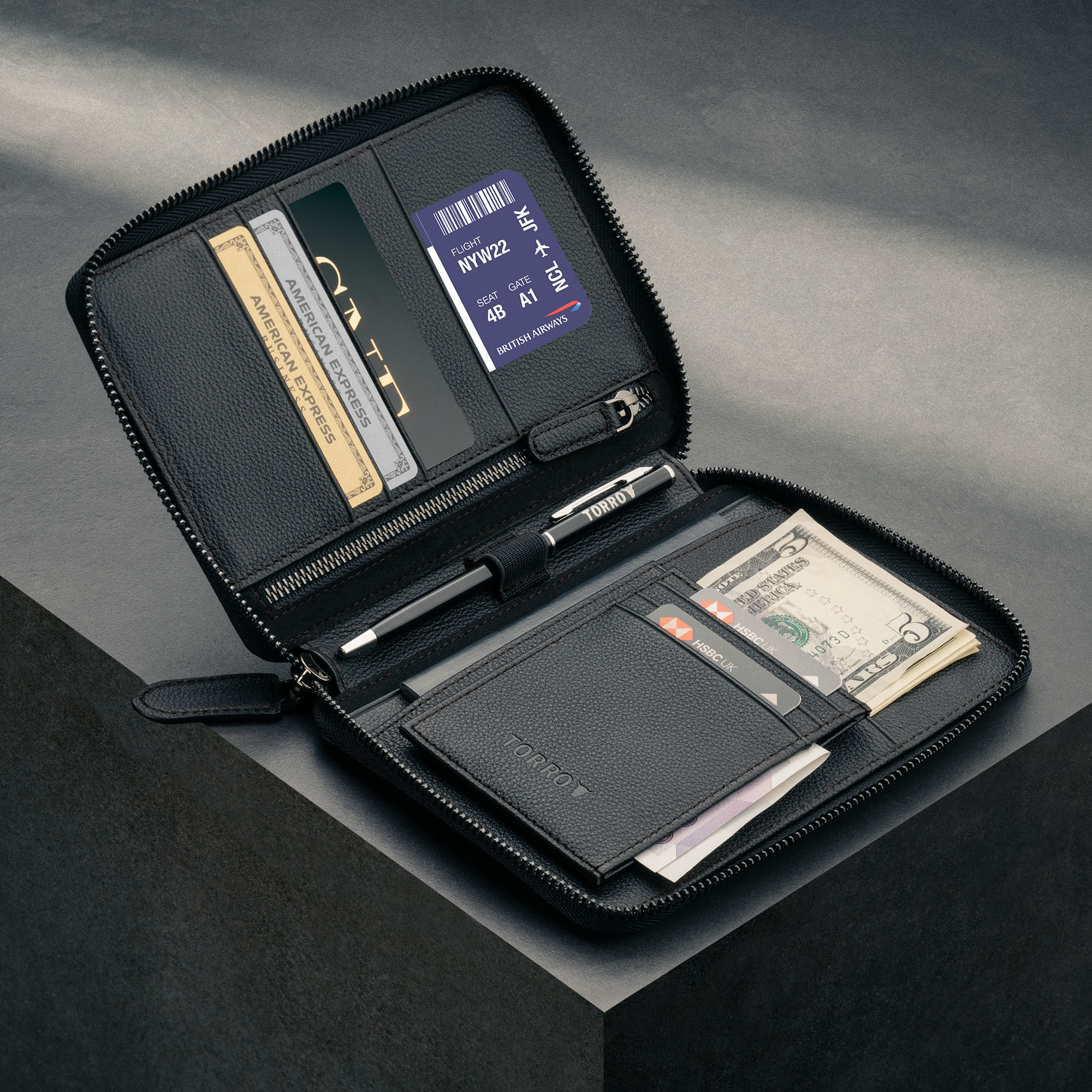 Leather Travel Wallet / Organiser - Image 15