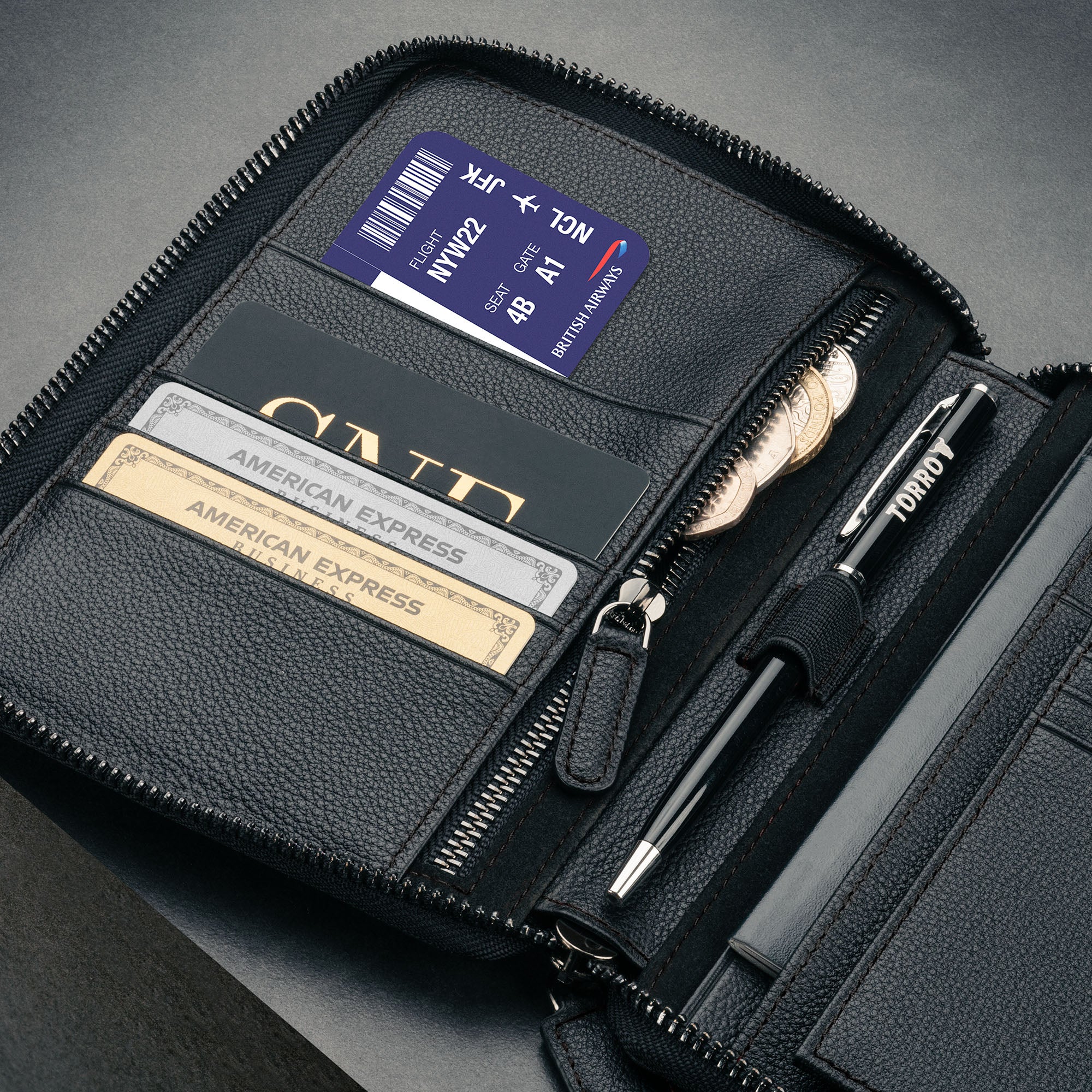 Leather Travel Wallet / Organiser - Image 18