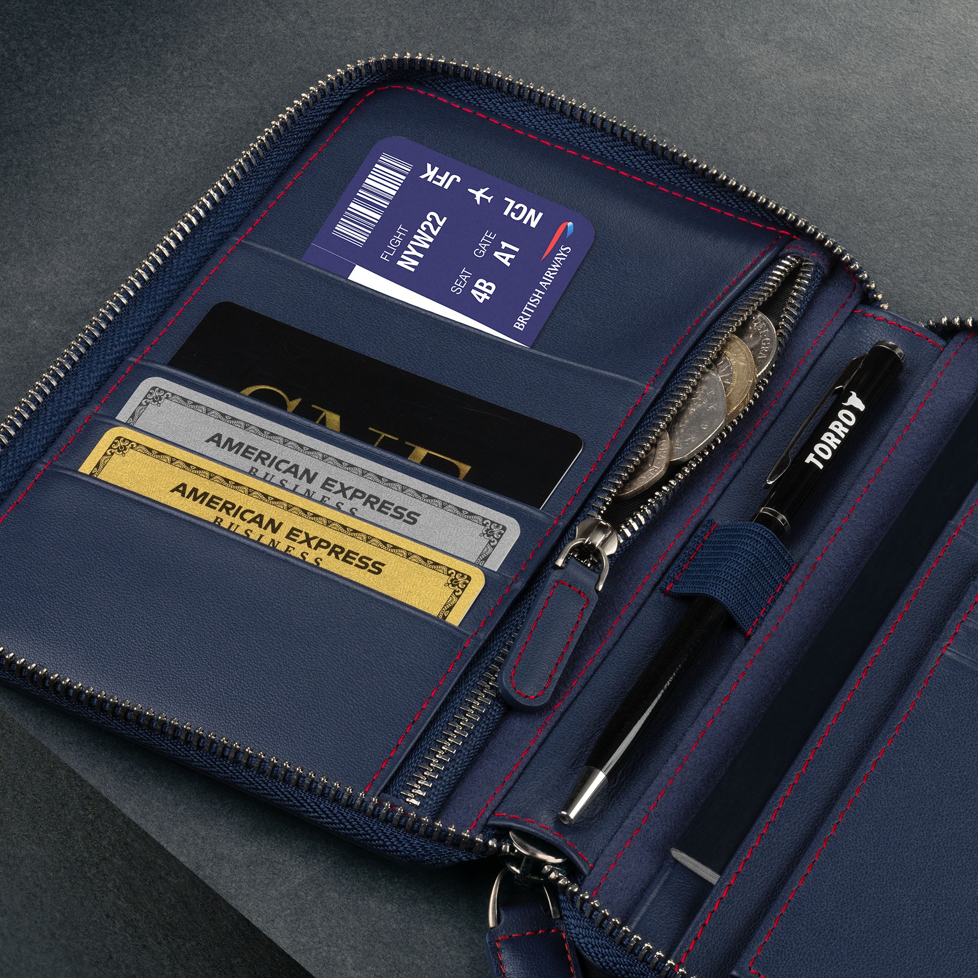 Leather Travel Wallet / Organiser - Image 23