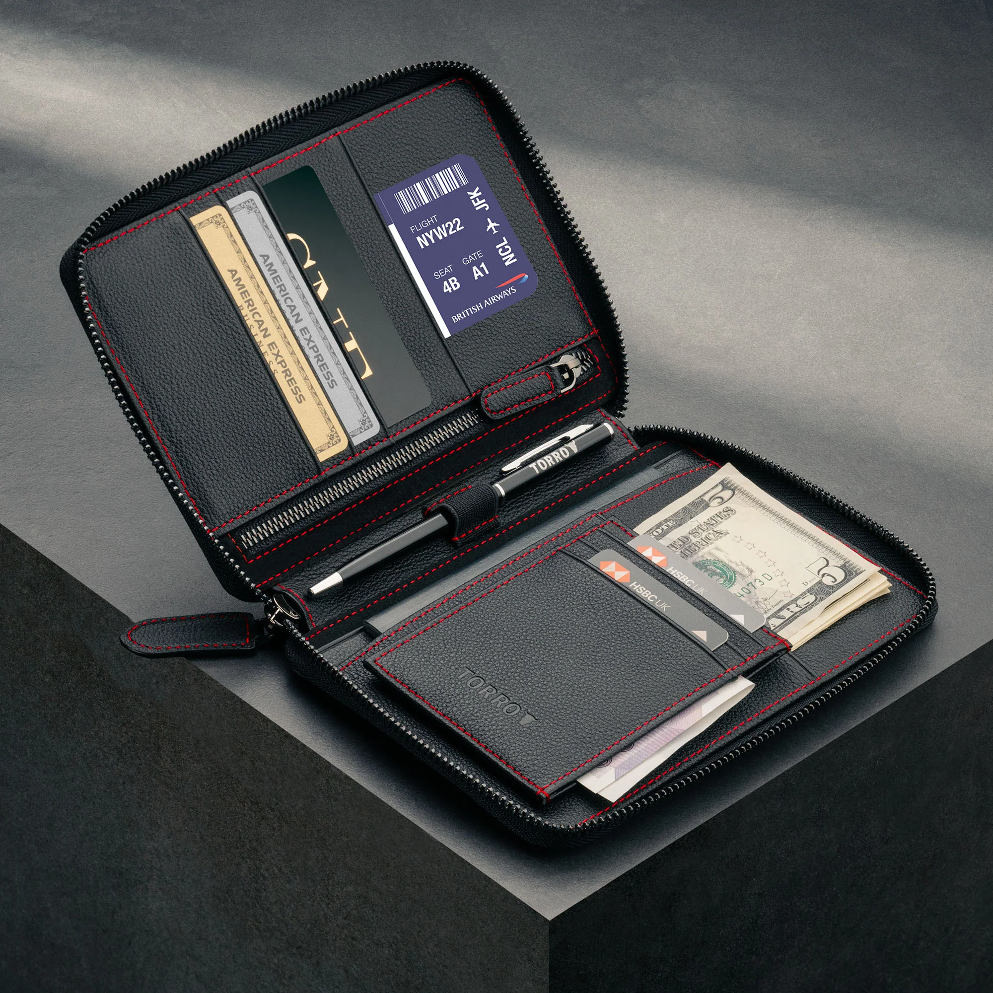 Leather Travel Wallet / Organiser - Image 5