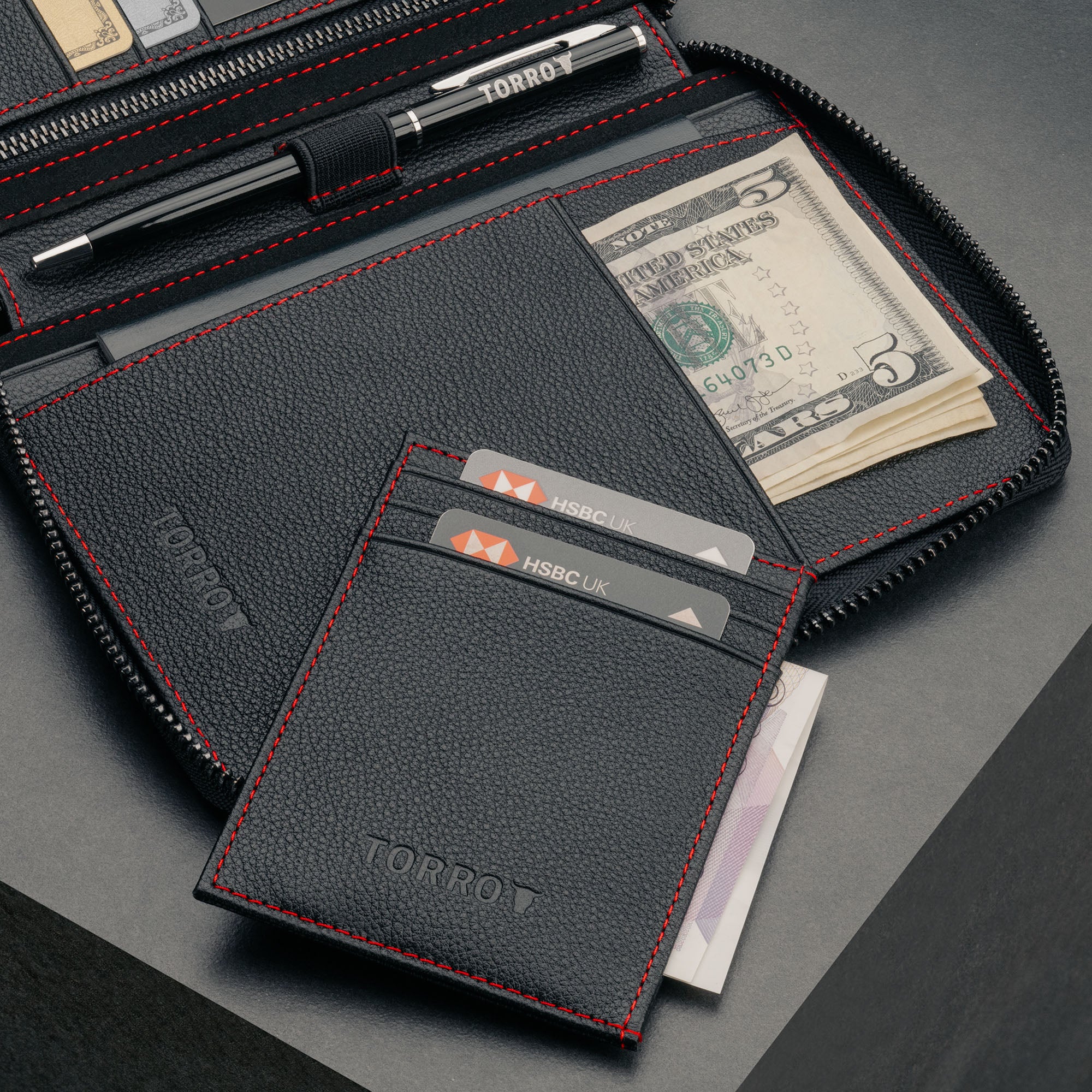 Leather Travel Wallet / Organiser - Image 7